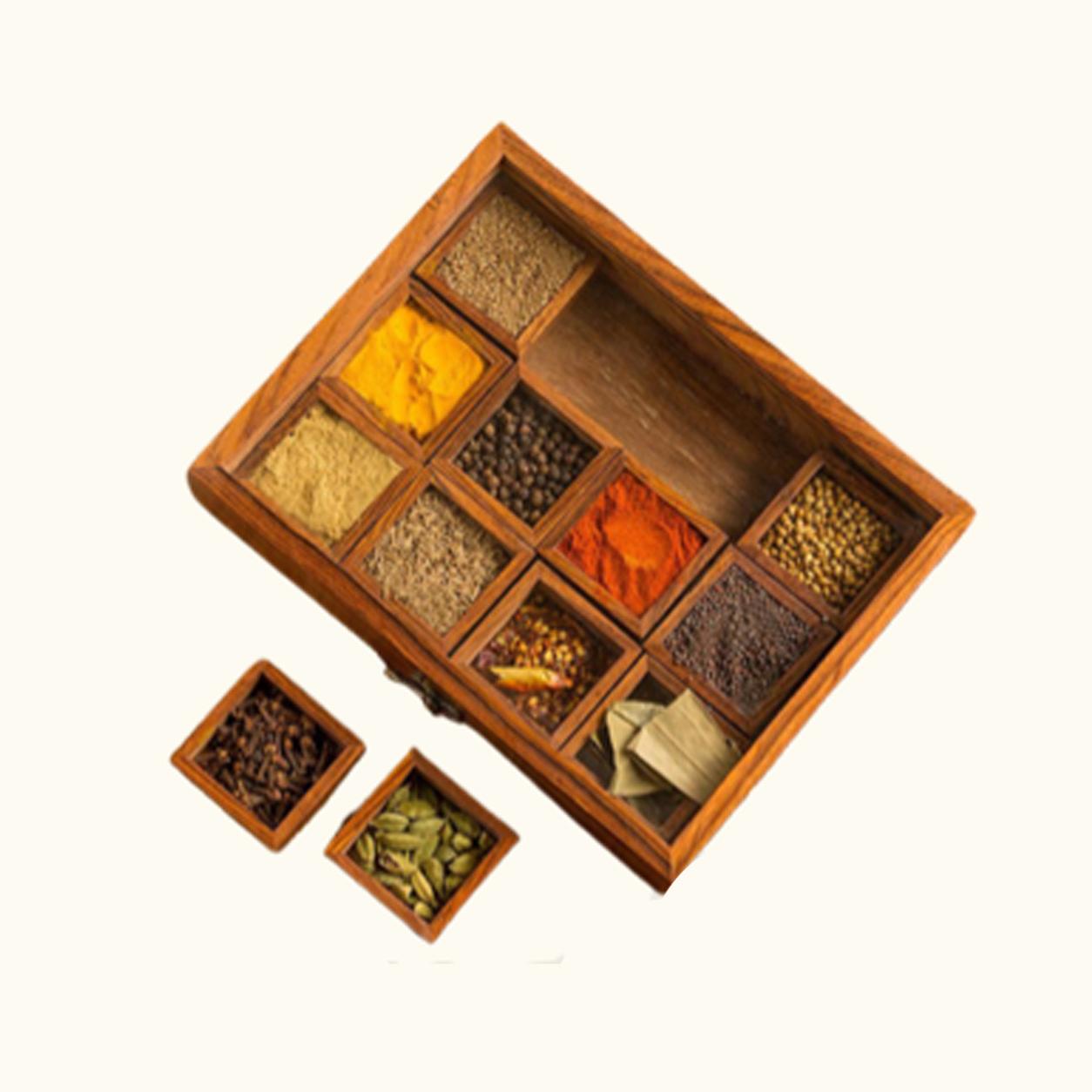 Wooden Spice Box